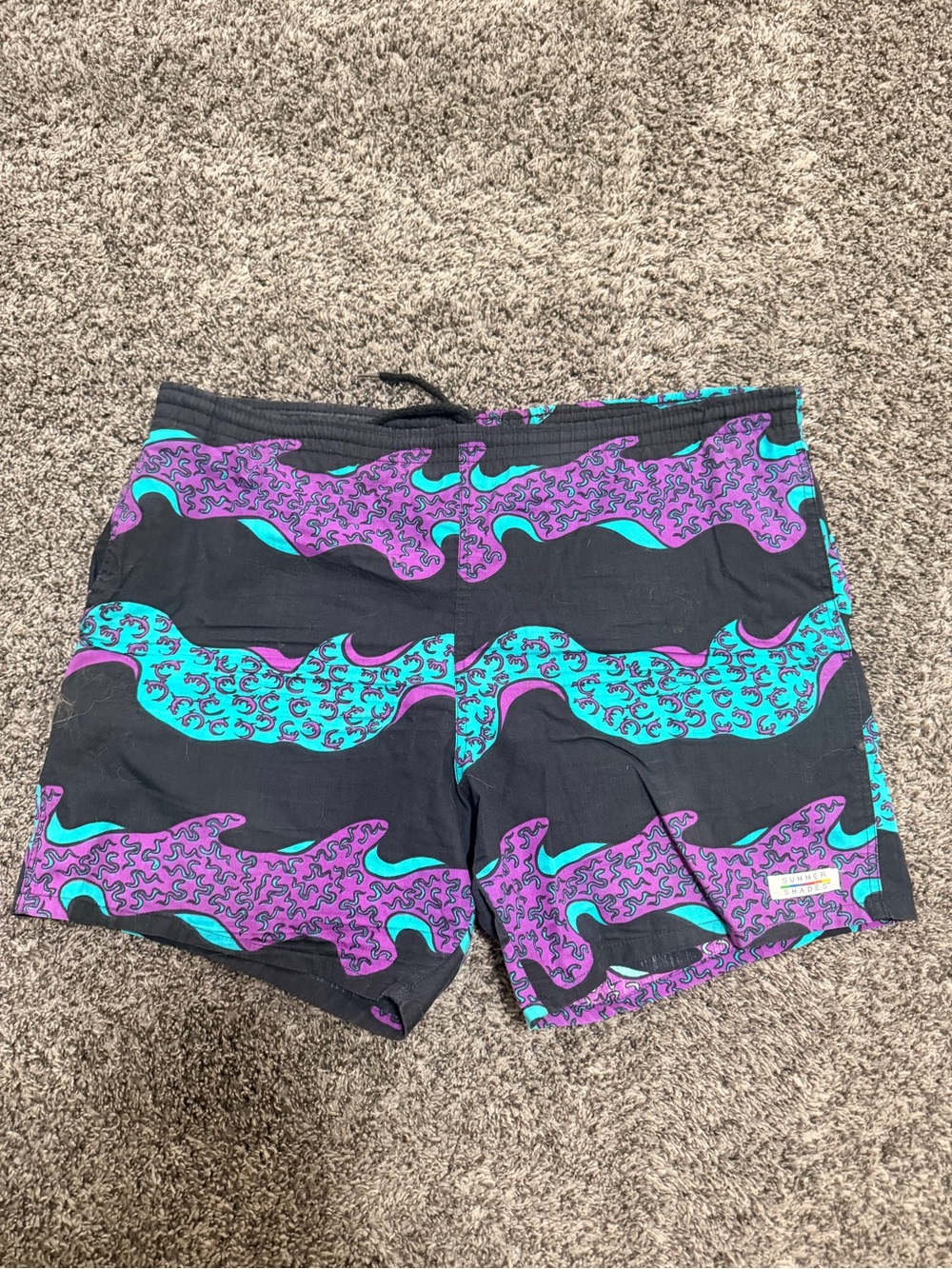 Vintage 90s Jockey Summer Shades Swim Trunks Made in Taiwan Medium